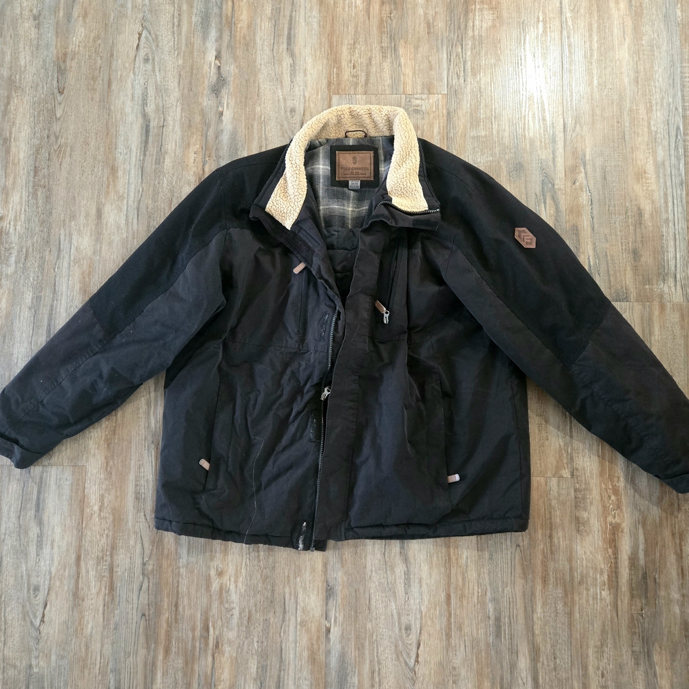 Free Country Faux Fur Black Men's Jacket